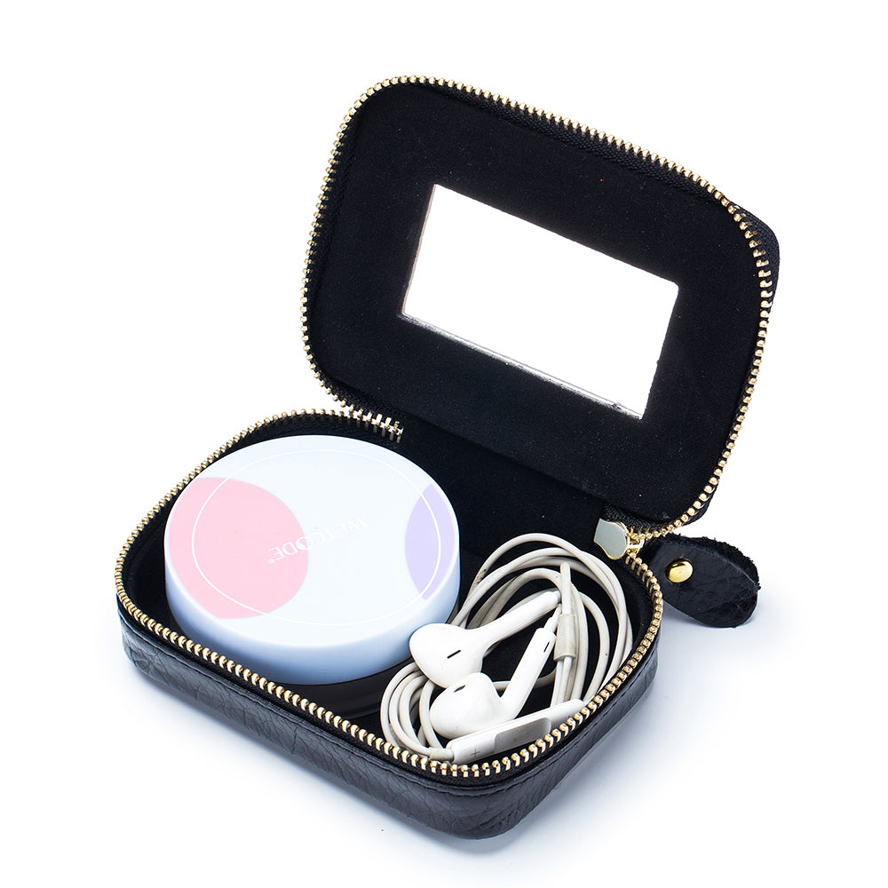 Petite Pochette avec Miroir Intégré pour Sac à Main